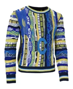 Яркий свитер с подчеркнутым эффектом казатта Carlo Colucci, мультиколор