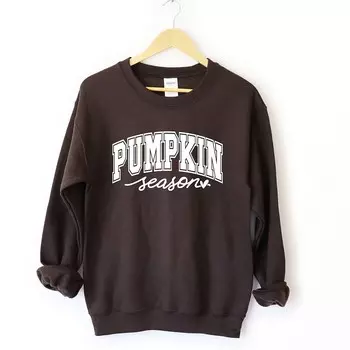 Яркий свитшот Pumpkin Season Simply Sage Market, цвет Chocolate