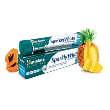 Ярко-белая зубная паста Sparkly White Herbal Toothpasete Himalaya, 75 ml