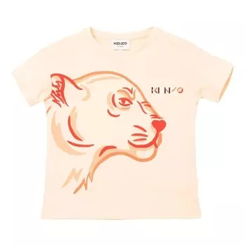 Ярко-красная футболка с тигром KENZO, красный