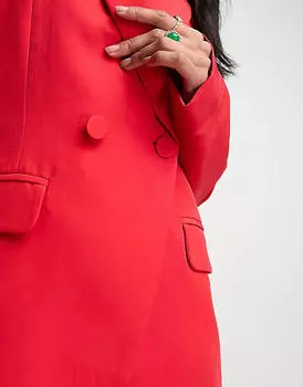 Ярко-красный блейзер с напуском Never Fully Dressed Dynasty