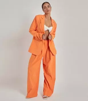 Ярко-оранжевые хлопковые широкие брюки Urban Bliss Urban Bliss, ярко-оранжевый