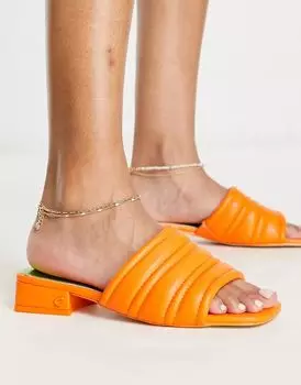 Ярко-оранжевые мюли на низком каблуке Circus NY Joana