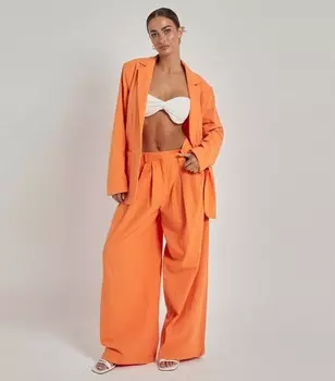 Ярко-оранжевый хлопковый пиджак оверсайз Urban Bliss Urban Bliss, ярко-оранжевый