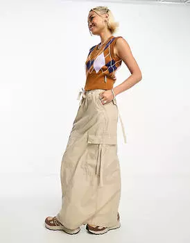 Ярко-оранжевый вязаный жилет с v-образным вырезом HUGO Sleppy