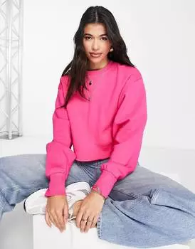 Ярко-розовая толстовка оверсайз с необработанным краем ASOS DESIGN