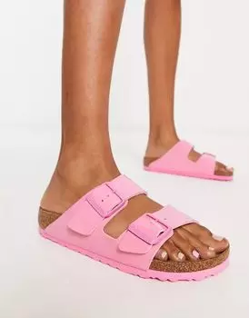 Ярко-розовые сандалии Birkenstock Arizona Birko-Flor