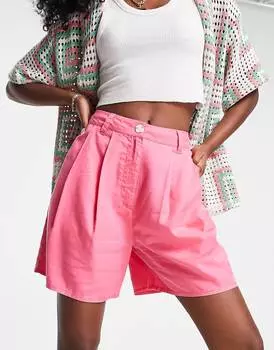 Ярко-розовые шорты для пап ASOS DESIGN
