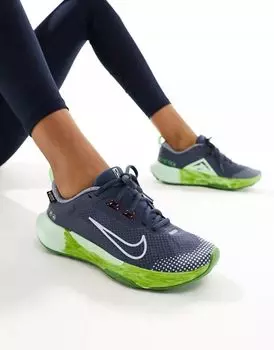 Ярко-синие и зеленые кроссовки Nike Juniper Trail Gore-Tex