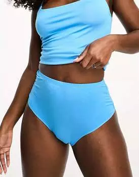 Ярко-синие пижамные шорты из вискозы ASOS mix & match