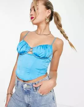 Ярко-синий корсет со стразами ASOS DESIGN