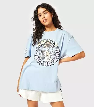 Ярко-синяя хлопковая футболка Skinnydip Disney Timone Skinnydip, ярко-синий