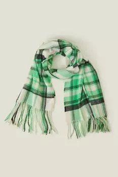 Ярко-зеленое одеяло в клетку Accessorize, зеленый