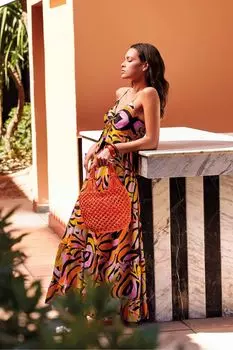 Яркое пляжное платье макси Lidia на бретелях Iconique, мультиколор