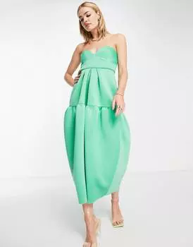 Яркое поп-платье миди с бахромой ASOS DESIGN