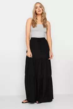 Ярусная юбка со складками Long Tall Sally, черный