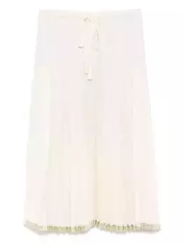 Ярусная юбка со складками Vince, нейтральный