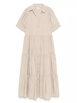 Ярусное платье миди DKNY, нейтральный