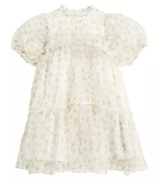 Ярусное платье Paola с цветочным принтом C'Era Una Volta, мультиколор