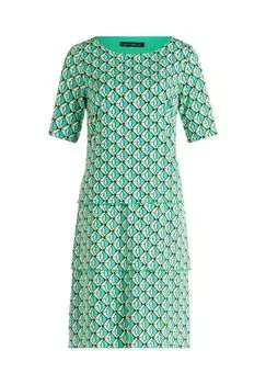 Ярусное платье с короткими рукавами BETTY BARCLAY, цвет Green Blue
