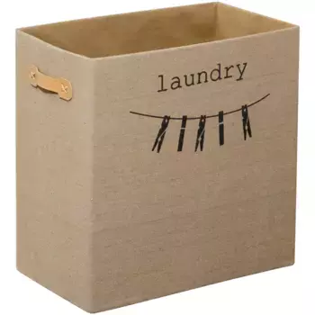 Ящик для белья FACKELMANN, (1 шт), бежевый с принтом