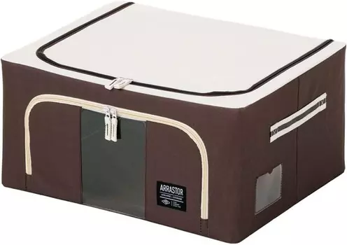 Ящик для хранения BR с окошком Takeda Corporation, неглубокий тип, 1,3 галлона (44 л), Brown (French Toast 19-1012Tcx)