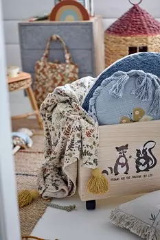 Ящик для хранения nonni на колесиках 2 шт Bloomingville Mini, черный