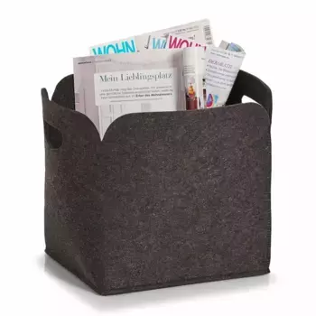 Ящик для хранения Zeller Present, высокий, фетр, 30x24x30, антрацит