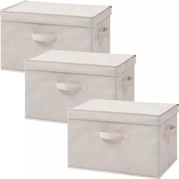 Ящик/коробка для хранения YAMAZEN, ширина 38 x глубина 25 x высота 25 см, бежевый, Biege