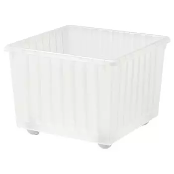 Ящик на колесах, белый, 39х39 см, VESSLA IKEA