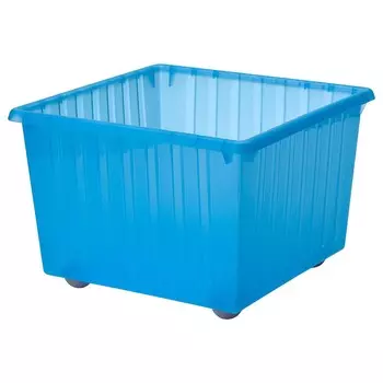 Ящик на колесах, синий, 39х39 см, VESSLA IKEA