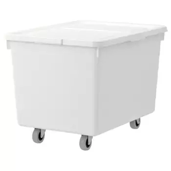 Ящик с крышкой, белый, 38х51х37 см, на колесиках SOCKERBIT IKEA