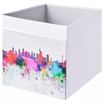 Ящик, силуэт города Франкфурт-на-Майне, 33х38х33 см, DRNA IKEA