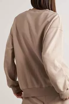 YEAR OF OURS Толстовка оверсайз из хлопкового джерси с принтом, светло-коричневый