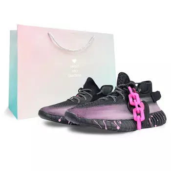 Yeezy Boost 350 Кроссовки Lifestyle унисекс с низким верхом, черный, белый, серый Adidas Originals