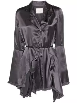 YEHUAFAN асимметричная рубашка, серый