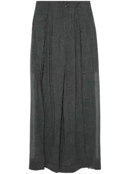 YEHUAFAN брюки широкого кроя, серый