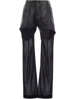 YEHUAFAN брюки со вставками, черный