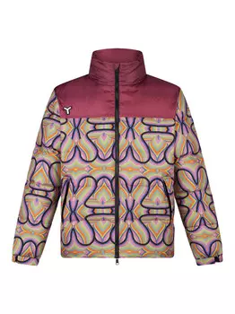 Yes I Am Пуховик с двусторонним принтом, темно-красный