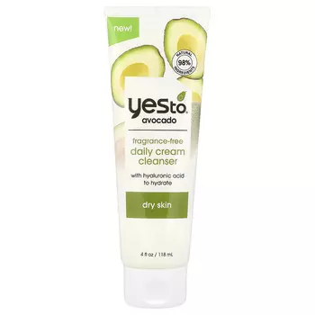Yes To, Avocado, ежедневный очищающий крем, без отдушек, 118 мл (4 жидк. унц.)