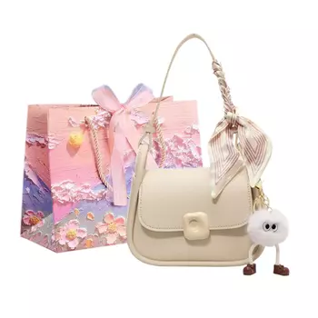 Yilv Yi Brigade Women Shoulder Bag, Есть кулон кофейного цвета.