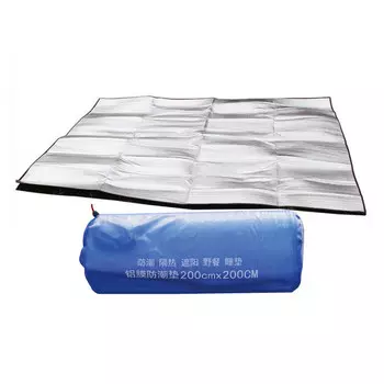 Yjhome двусторонняя алюминиевая пленка для кемпинга на открытом воздухе, шестиугольный утолщенный водонепроницаемый и влагостойкий коврик, коврик для ползания, коврик для пикника, напольный коврик 2*1,5 м