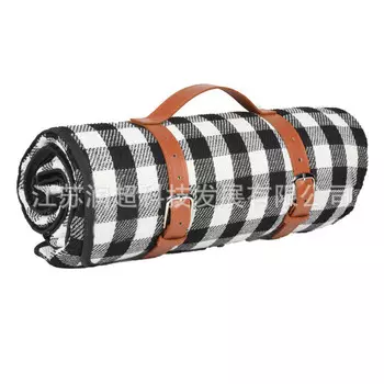 Yjhome кожаный коврик для пикника на открытом воздухе INS сетка влагостойкий складной коврик для кемпинга черный и белый с маленькой сеткой 200x200 см