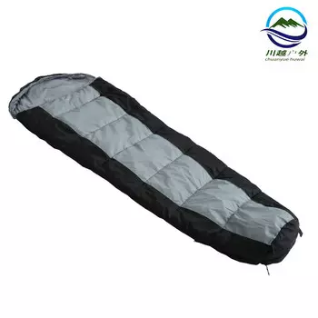 Yjhome Mummy Mommy Style Открытый Кемпинг Спальный мешок Четыре сезона Теплый спальный мешок Черный Серый 220*80 + 50 см