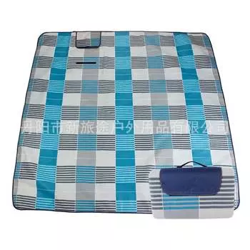 Yjhome новый коврик для пикника на открытом воздухе с синей и серой сеткой, пляжный коврик с синей и серой сеткой 150*150 см