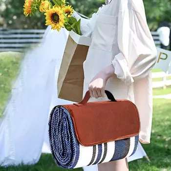 Yjhome влагостойкий коврик для улицы, утолщенный водонепроницаемый весенний отдых, путешествия, коврик для пикника, коврик для пикника, полосатый коврик 150x200 см