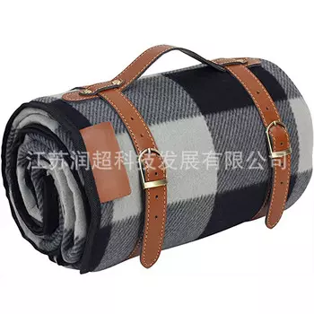 Yjhome замшевый очень большой водонепроницаемый и влагостойкий пляжный коврик для пикника, коврик для кемпинга на открытом воздухе, черно-белый клетчатый коврик 200 см * 200 см