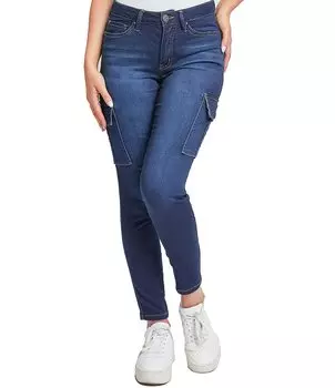 YMI Jeanswear Джинсы-карго скинни из гиперденима со средней посадкой, синий