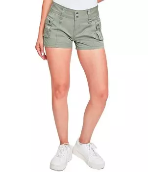 YMI Jeanswear Шорты-карго из поплина на двух пуговицах, зеленый