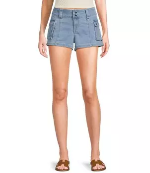 YMI Jeanswear Шорты-карго с низкой посадкой, синий